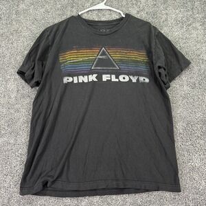 Pink Floyd Shirt Mens Large Black Liquid Blue Graphic Band Tee Rock Casual City
